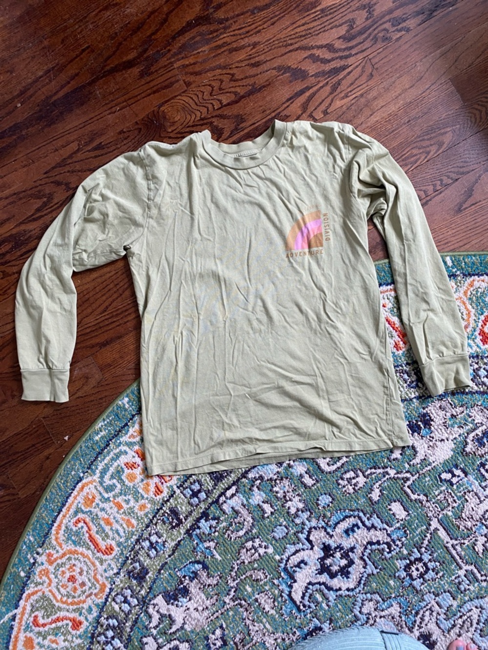Pea green Billabong hiking/camping shirt
